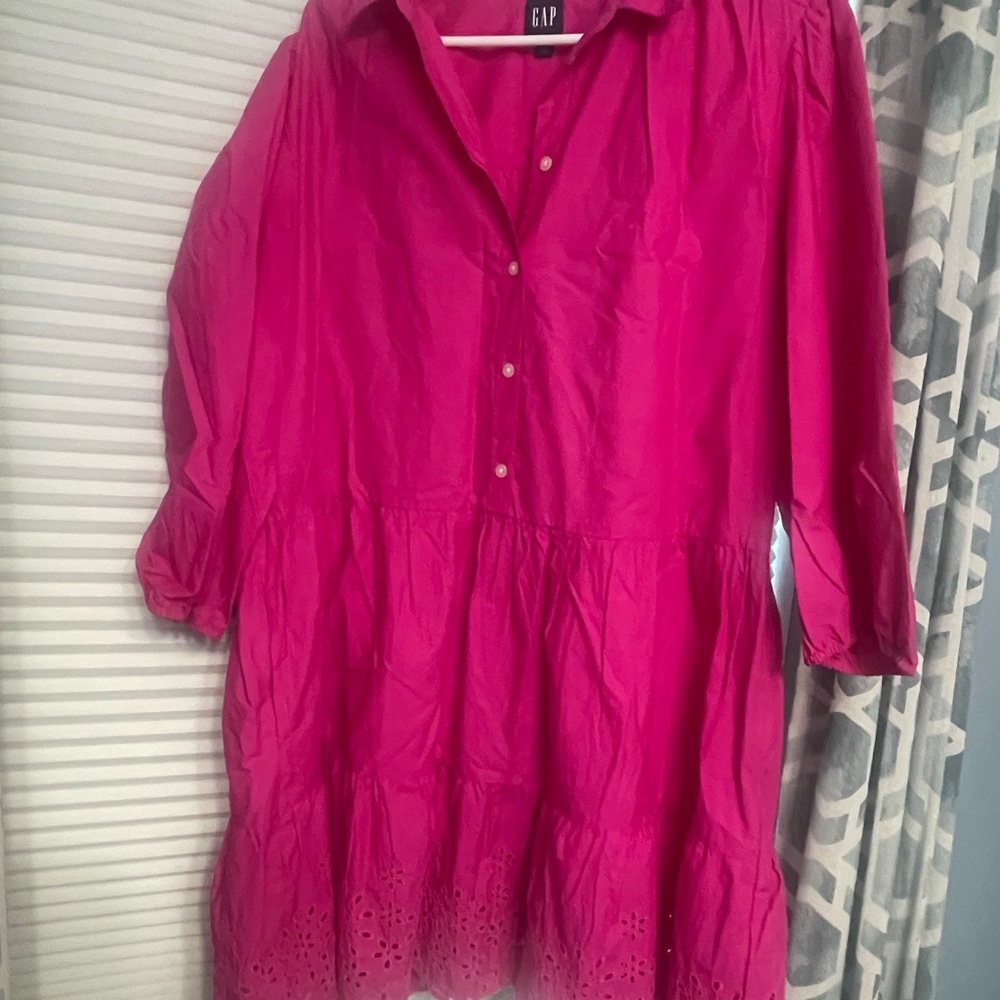 GAP Women's Fuchsia Tunic with Eyelet Hem